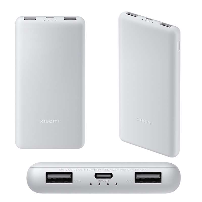 Power Bank Xiaomi 22.5W Lite 1000mAh USB-C / Dual USB silver
