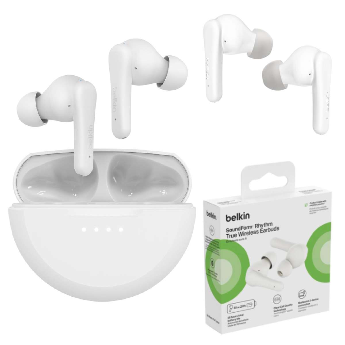 Earphone Belkin SoundForm TWS Rhythm ANC Wireless white
