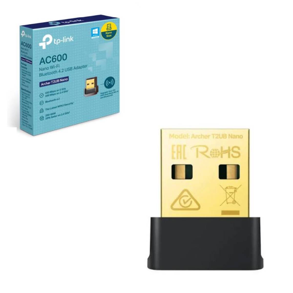 Wi-Fi and Bluetooth Adapter TP-Link Archer AC600 black