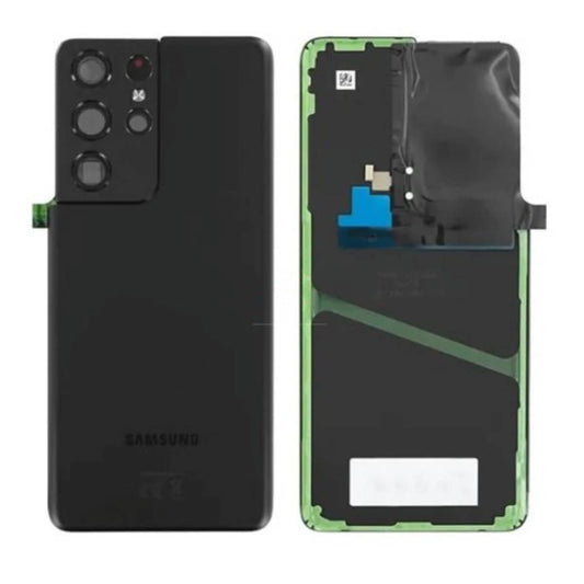 Back Battery Cover Lens Samsung S21 Ultra G998 black OEM