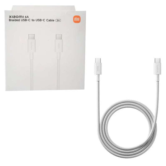Cable USB-C to USB-C Xiaomi 6A 120W 2m white