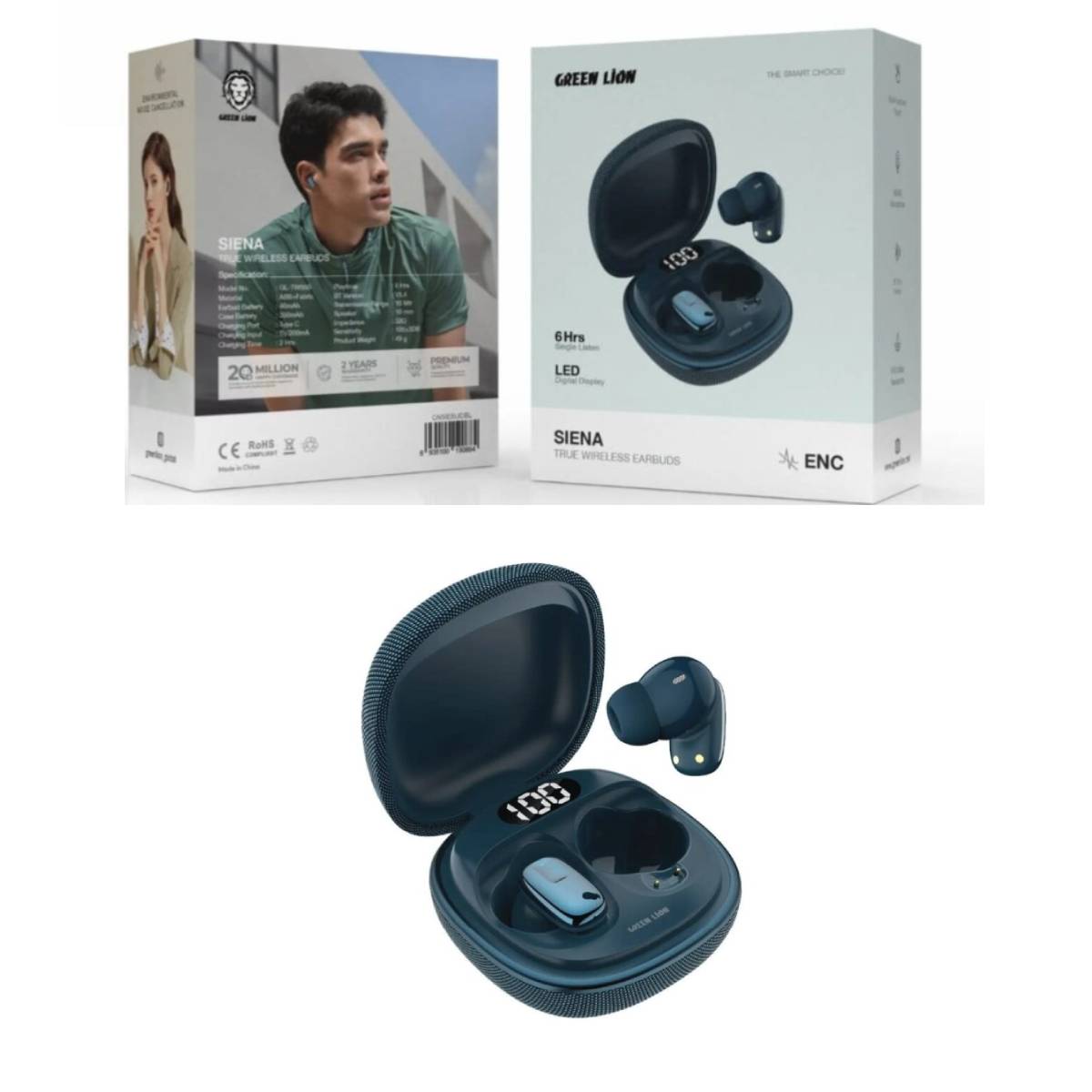 Earphone Green Lion Siena Wireless blue
