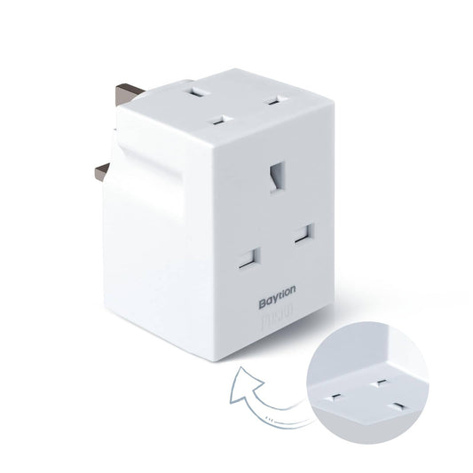 EMK Uk Adapter 13A 3-Way Poka 50/60HZ AC220-250V white