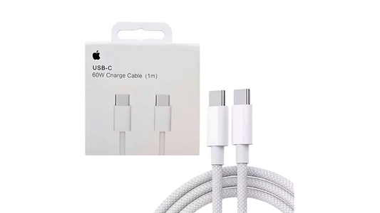 Кабель USB-C — USB-C Apple 60W 1м, белый