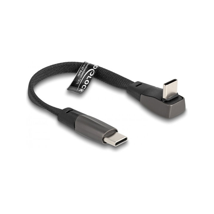 DeLock Flat Braided Cable Usb-C to Usb-C Fast Charging
