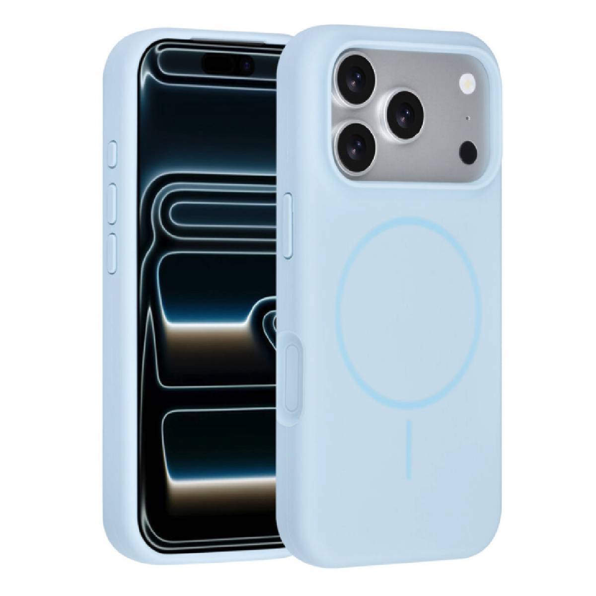 Back Case Magsafe Silicone Apple iPhone 18 Pro Max baby blue