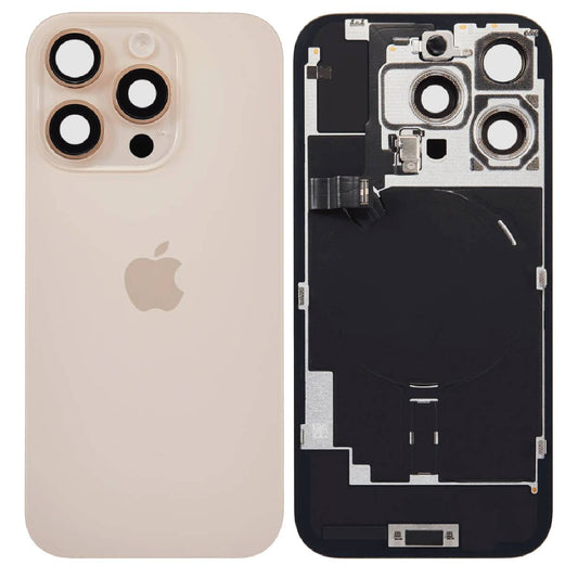 Back Battery Cover Lens Magsafe NFC Flashlight Apple iPhone 16 Pro desert OEM