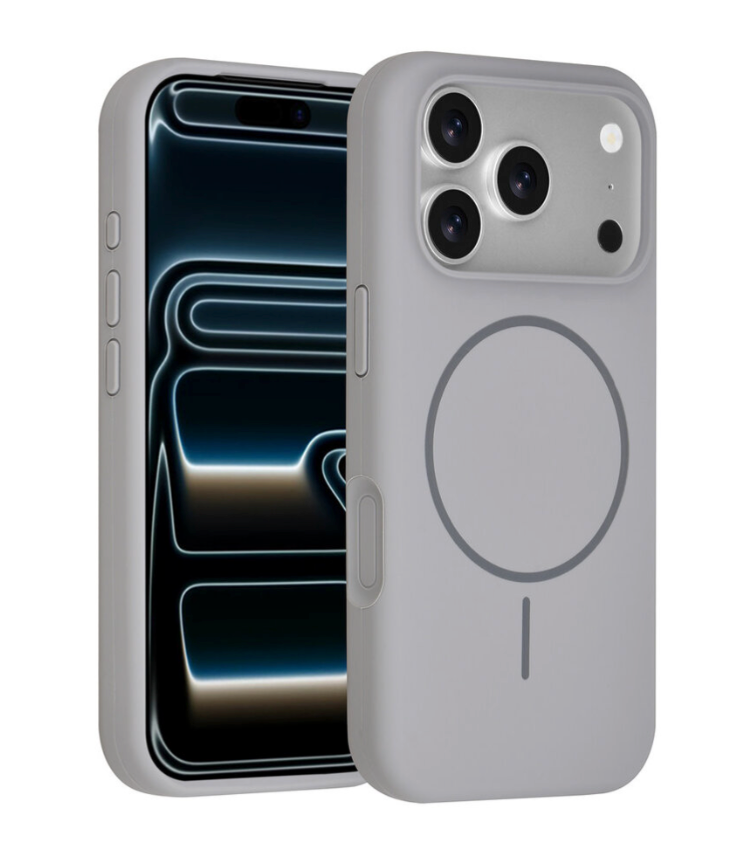 Back Case Magsafe Silicone Apple iPhone 18 Pro gray
