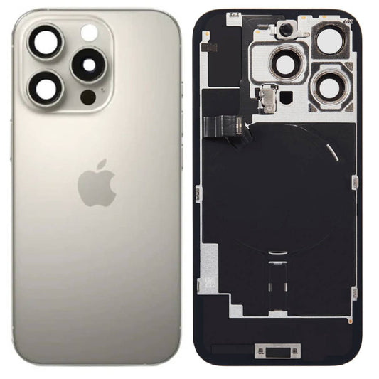 Back Battery Cover Lens Magsafe NFC Flashlight Apple iPhone 16 Pro Max natural OEM