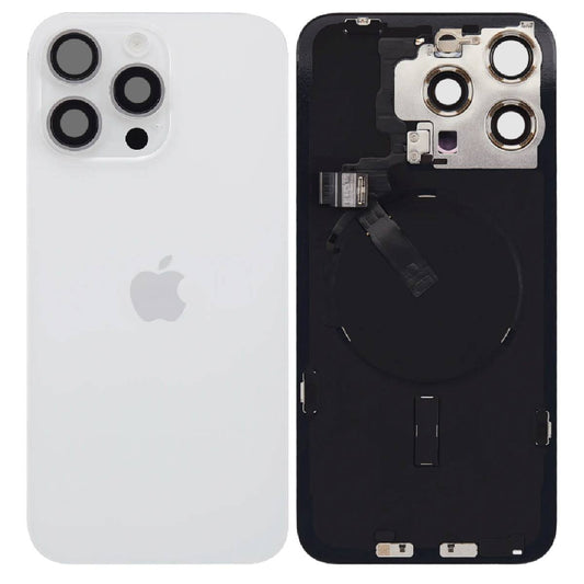 Back Battery Cover Lens Magsafe NFC Flashlight Apple iPhone 16 Pro white OEM